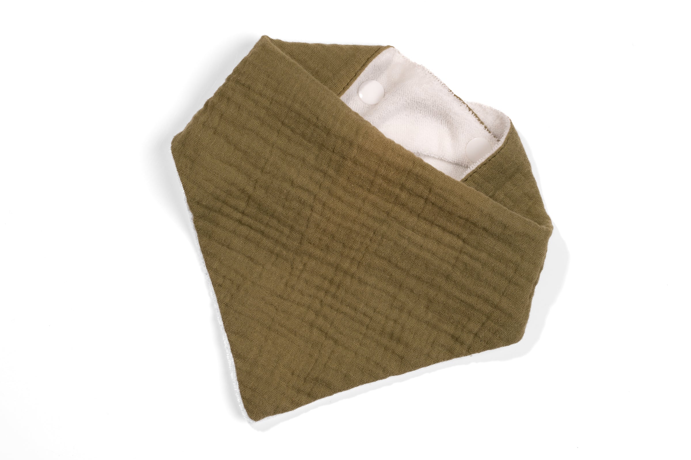 lenolana children's bib triangular cloth muslin with terry organic cotton