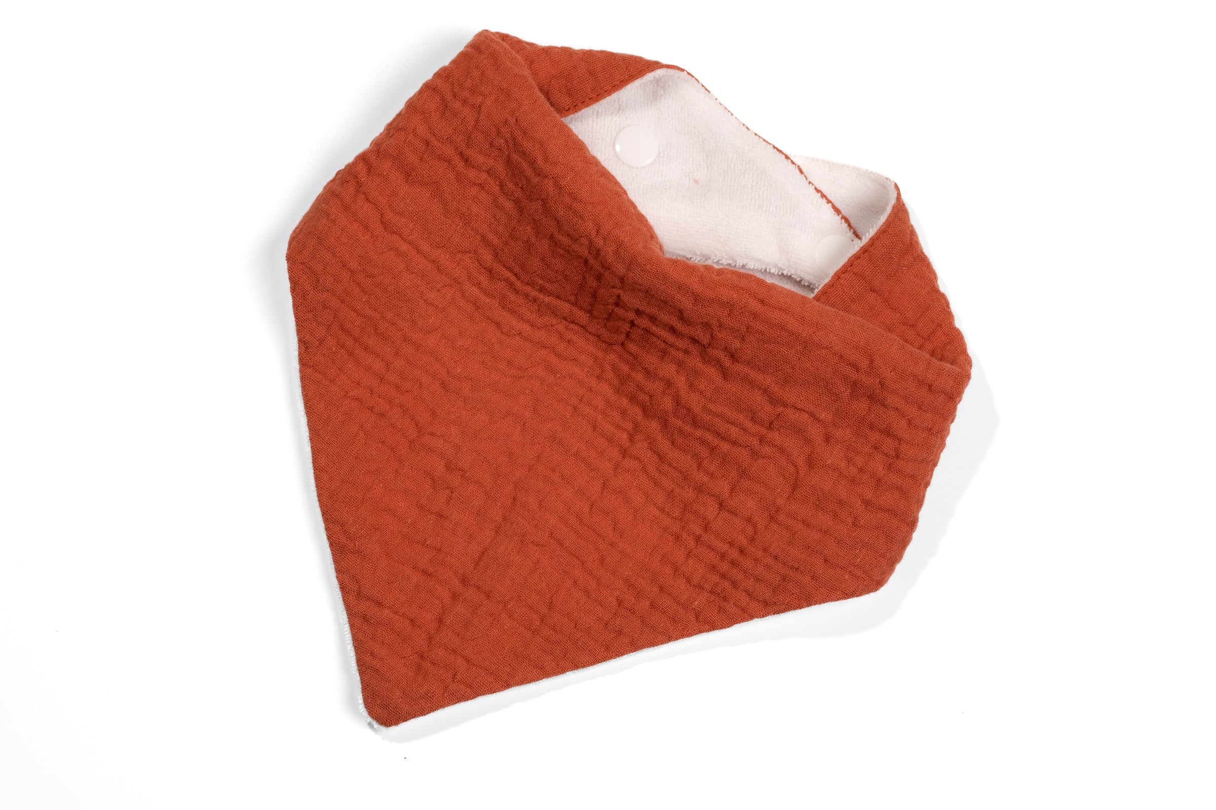 lenolana children's bib triangular cloth muslin with terry organic cotton