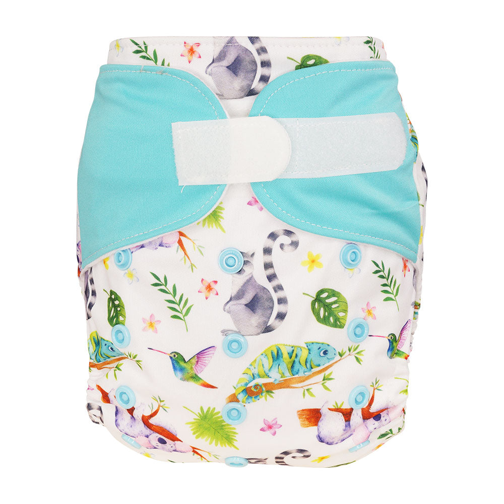 Blümchen pocket diaper one size Velcro fastener
