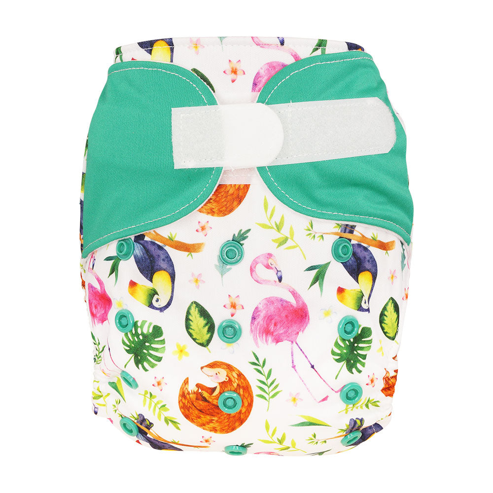 Blümchen pocket diaper one size Velcro fastener