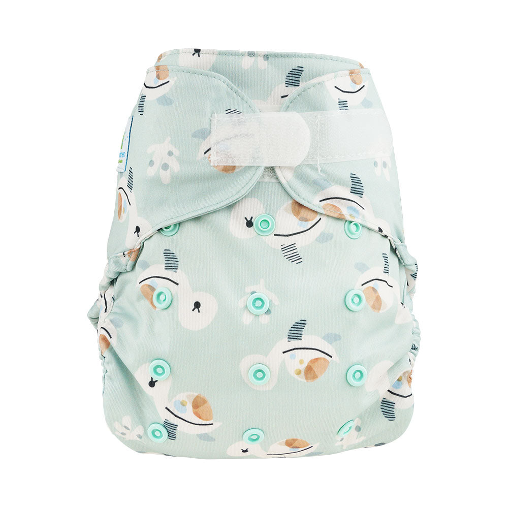 Blümchen 2 in 1 Ecoshell Überhose Onesize Klett