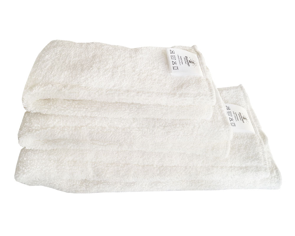 Flower terry cloth prefolds bamboo cotton 5pcs.