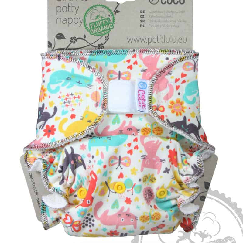 Petit Lulu pant diaper "Fluffy Organic" one size 4 - 15 kg