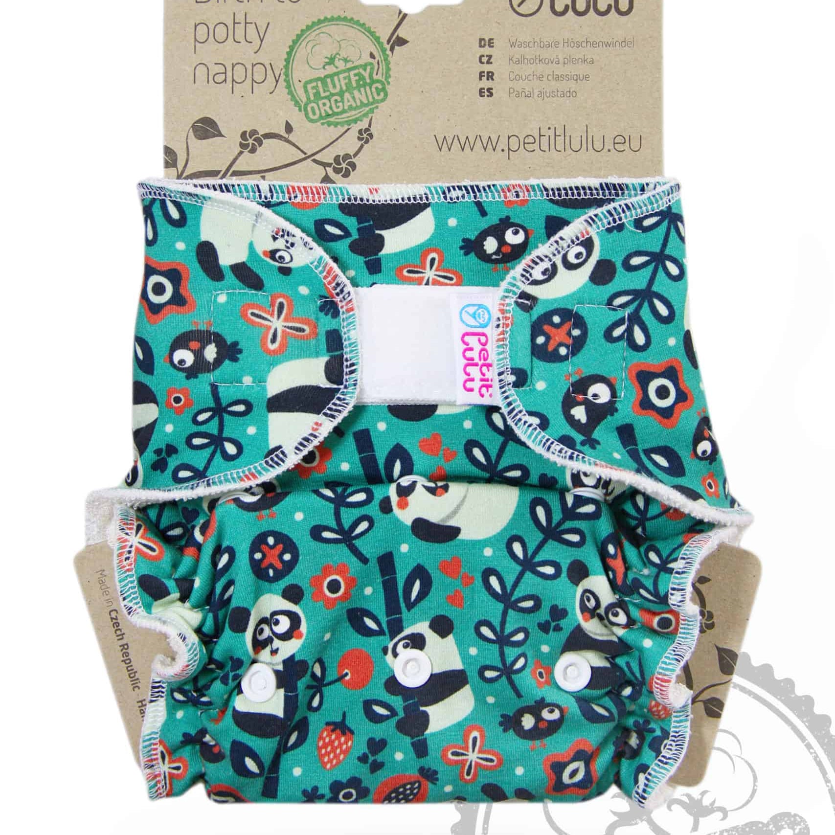 Petit Lulu pant diaper "Fluffy Organic" one size 4 - 15 kg