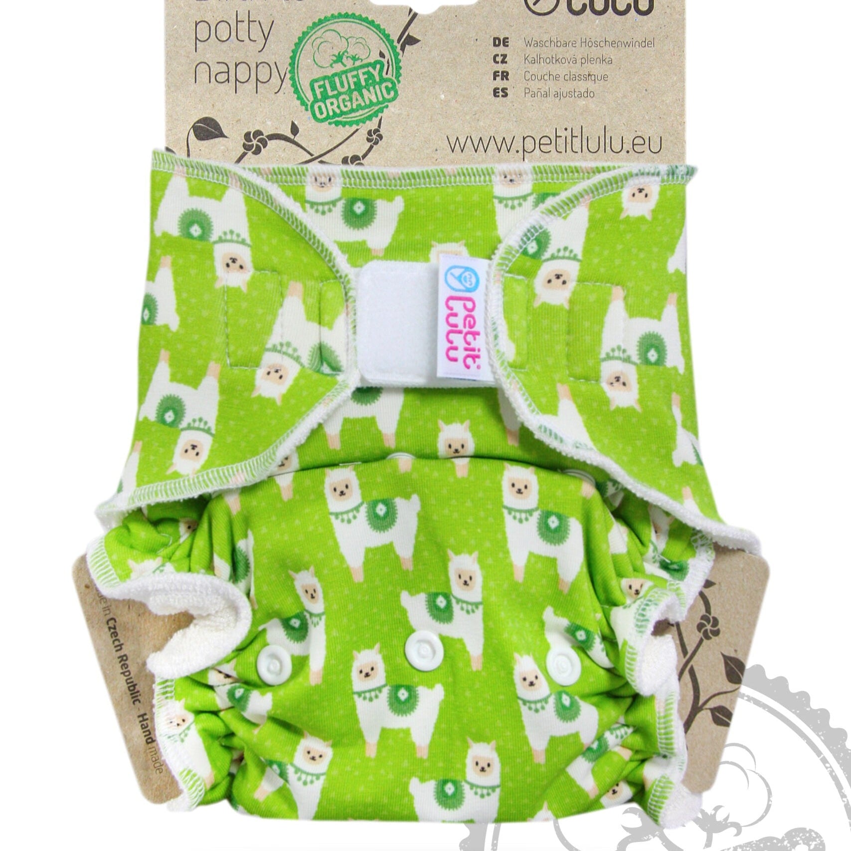 Petit Lulu pant diaper "Fluffy Organic" one size 4 - 15 kg