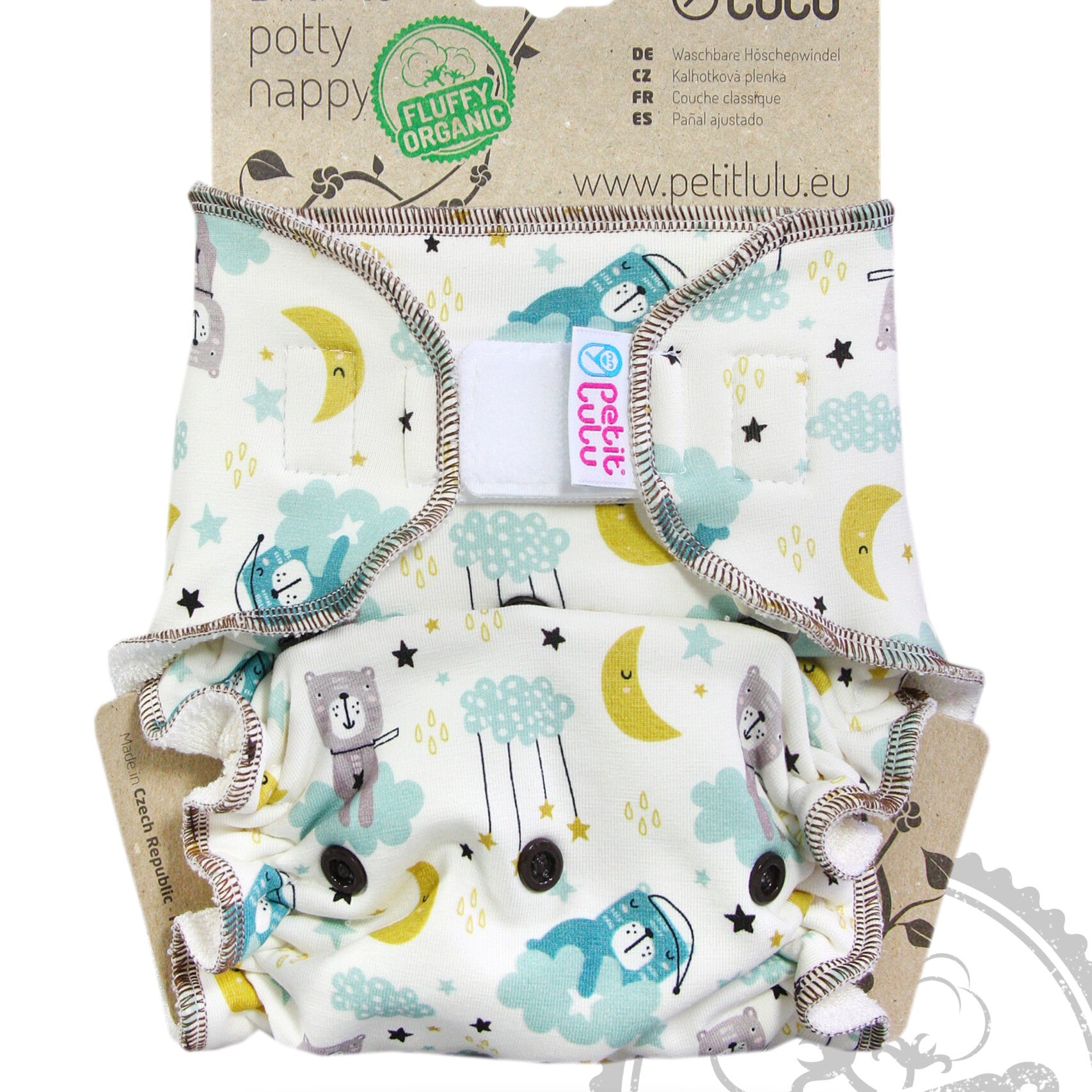 Petit Lulu Maxi Nachtwindel "Fluffy Organic" 7 - 16 kg