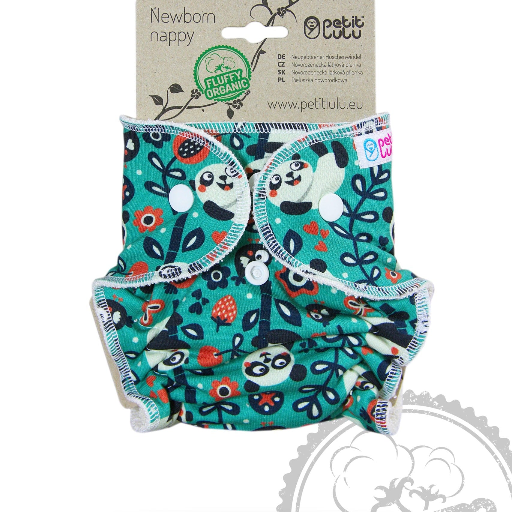Petit Lulu pant diaper "Fluffy Organic" Newborn (2 - 6 kg)
