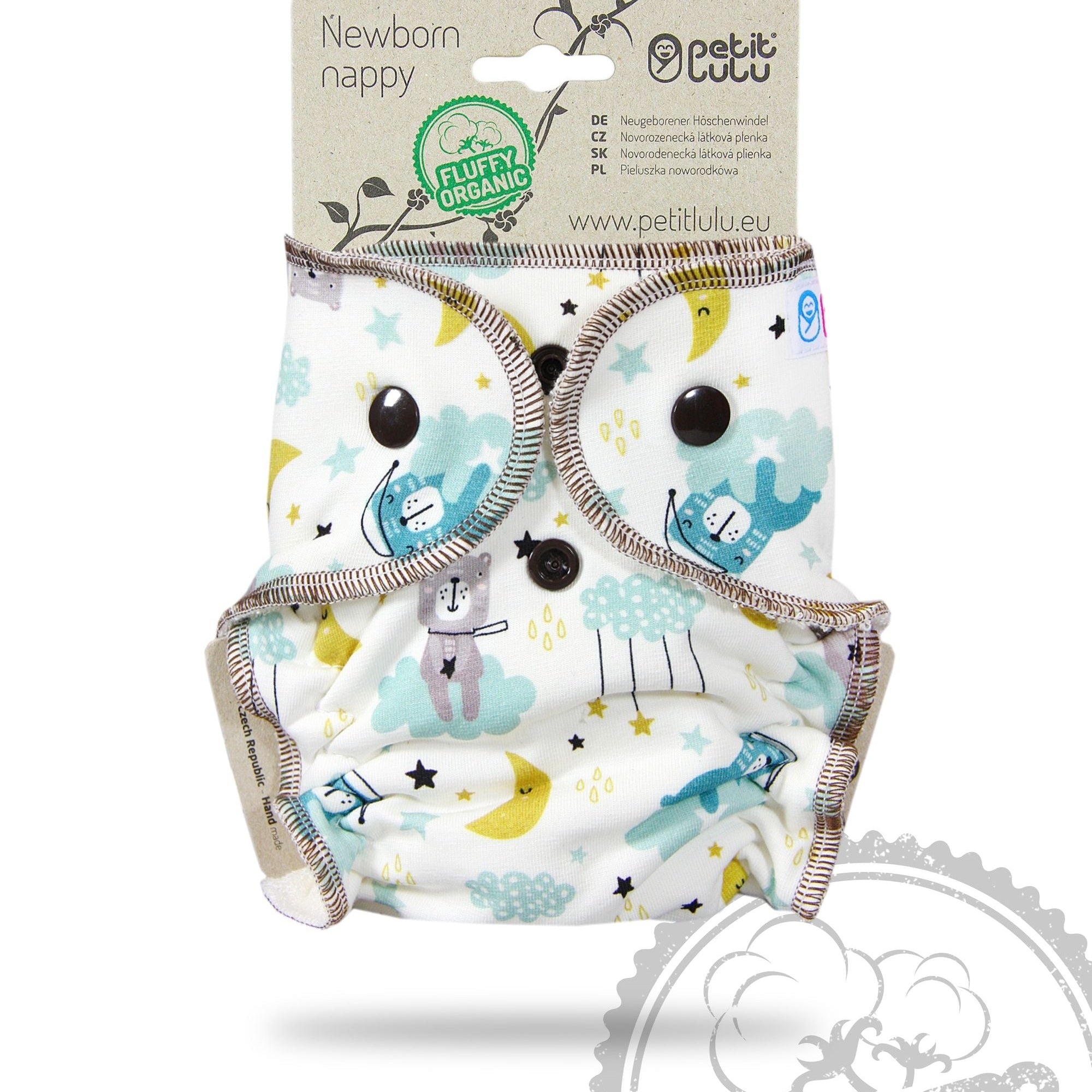 Petit Lulu pant diaper "Fluffy Organic" Newborn (2 - 6 kg)