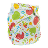 Blümchen One-Size Slimfit Kuschel Höschenwindel BioBaumwolle Druckknopf (3-15kg)