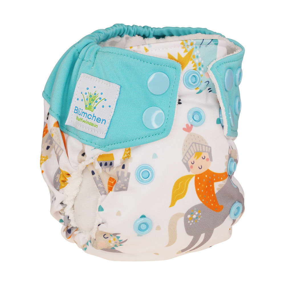 Blümchen Neugeborenen All-in-Taschenwindel Bambus Drucki (2-4kg)