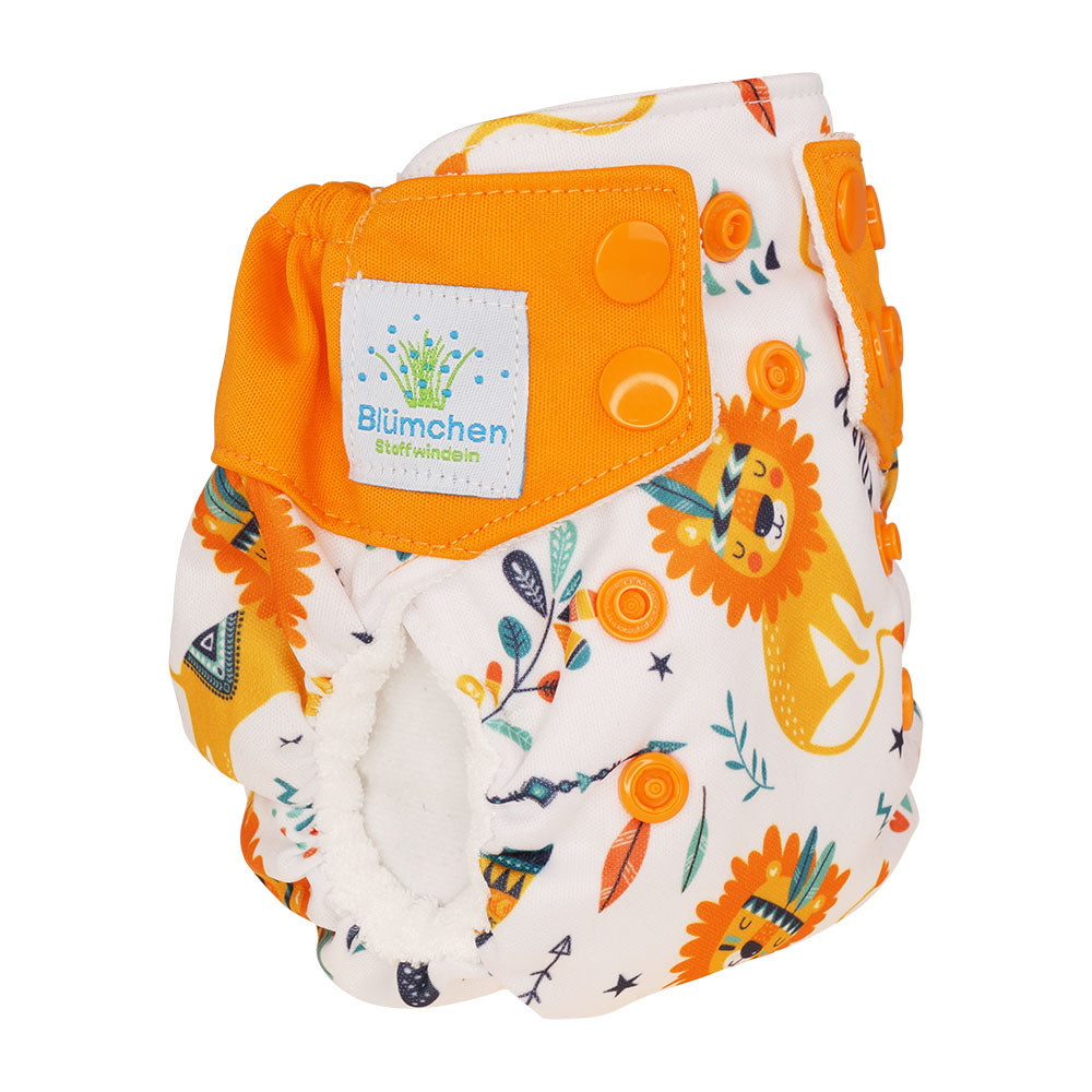 Blümchen Neugeborenen All-in-Taschenwindel Bambus Drucki (2-4kg)