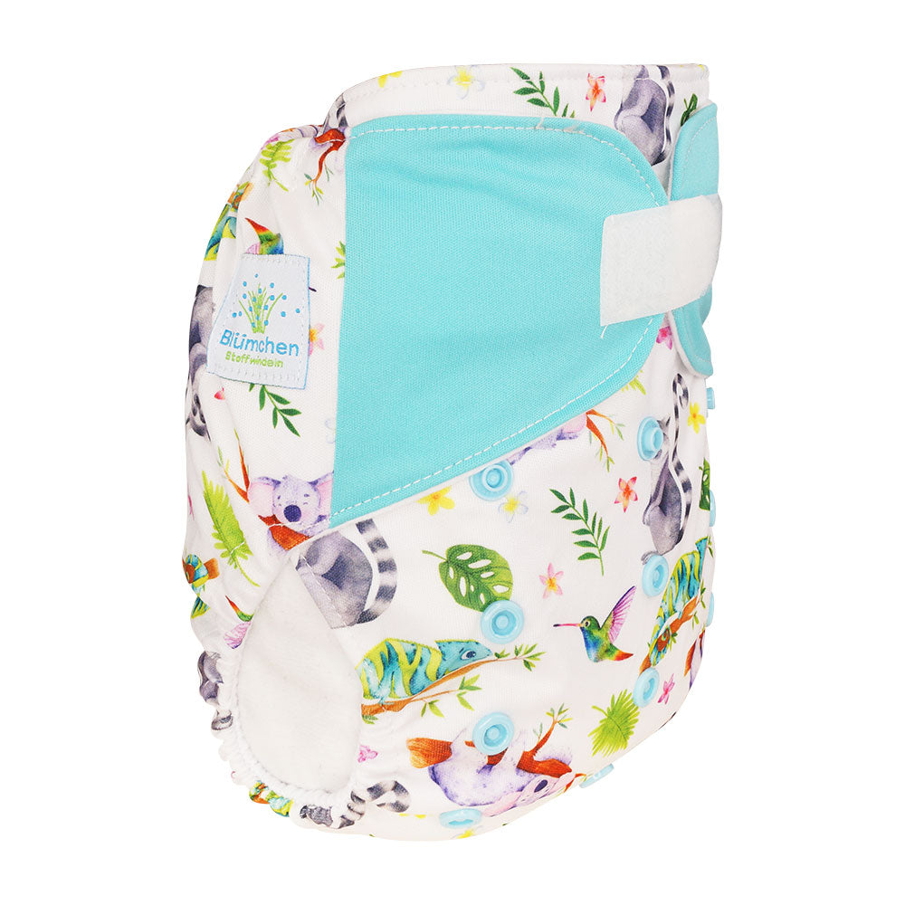 Blümchen pocket diaper one size Velcro fastener