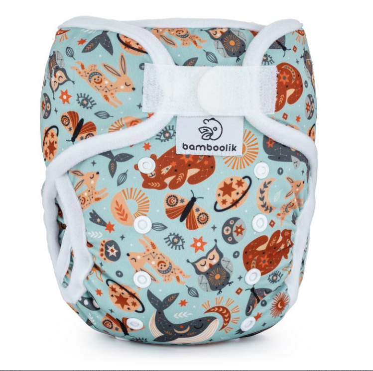 Bamboolik pocket diaper bamboo including insert one size (4 - 15 kg) 
