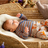 Popolini long-sleeved wrap bodysuit cotton