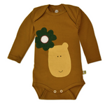 Sticklett Babybody langarm neutral braun