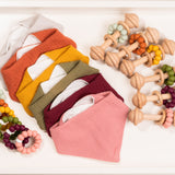 lenolana baby set triangular cloth, rattle teething ring