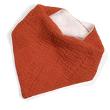 lenolana children's bib triangular cloth muslin with terry organic cotton