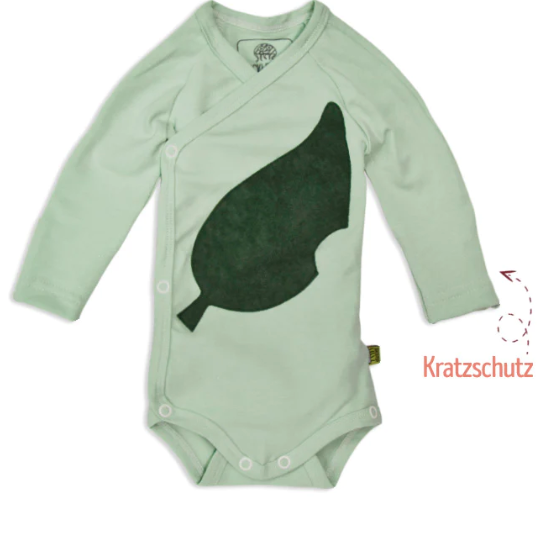 Sticklett grow-with-me wrap bodysuit long sleeve organic cotton
