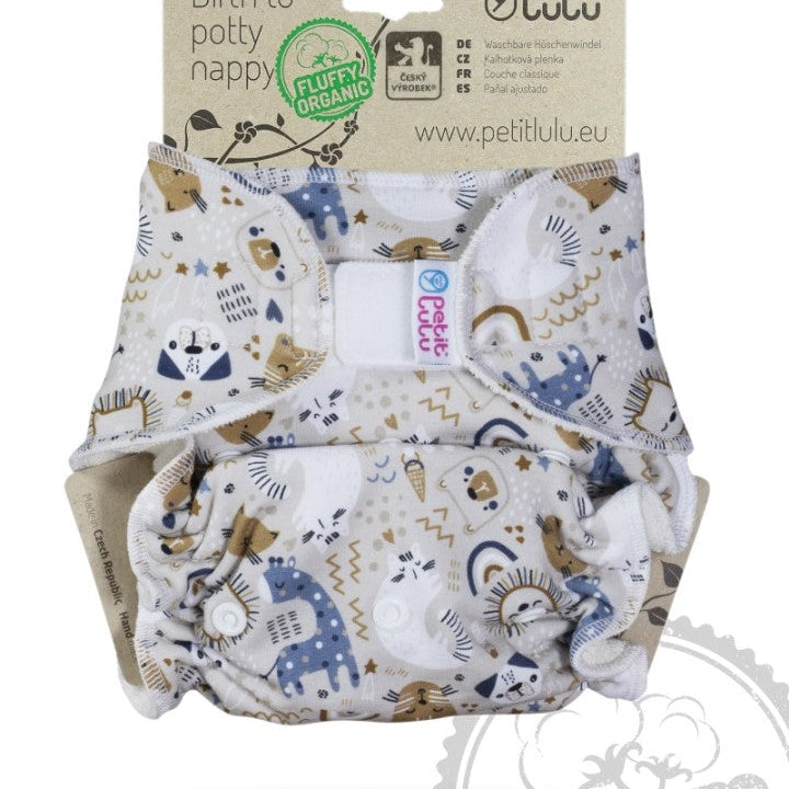 Petit Lulu pant diaper "Fluffy Organic" one size 4 - 15 kg
